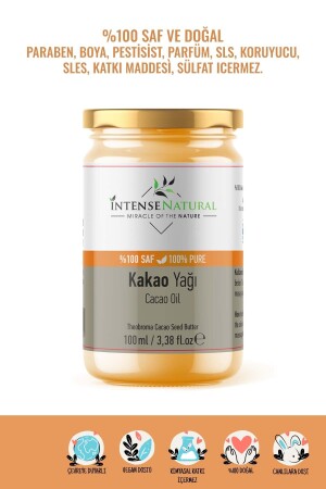 Kakao Çekirdeği Yağı Soğuk Sıkım 100 ml %100 Saf ve Doğal Cacao Butter Oil - 2