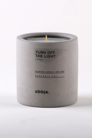 شمعة كوكاو و كريم - شمعة ديكورية مع وعاء خرساني - Obbje