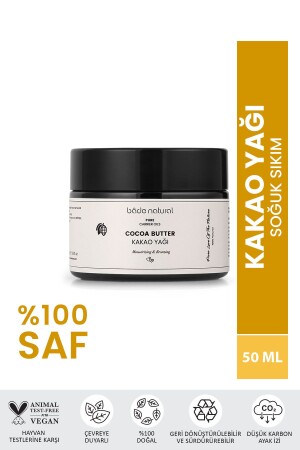 Kakaobutter kaltgepresst, 100 % rein, 50 ml - 1