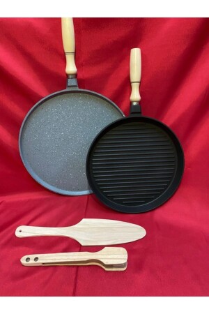 Kale Gusseisen-Pfannkuchen- und Grillpfannen-Set TYC00265389113 - 2