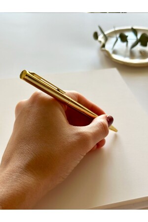Kalem- Düğün ve Nikah Kalemi- Metal Gold Tükenmez Kalem - 1