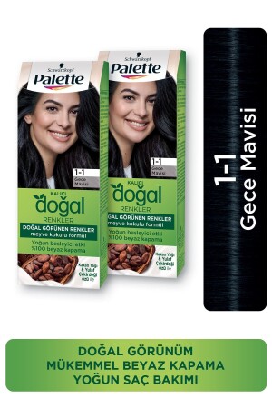 Kalıcı Doğal Renkler 1-1 Gece Mavisi X 2 Adet - Palette