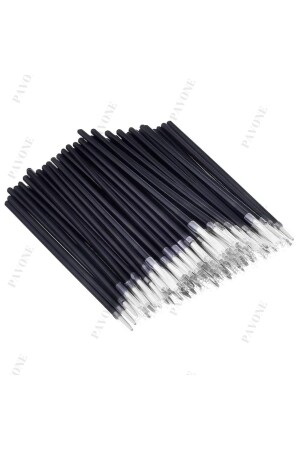 Kalıcı Makyaj Micro Pamuklu Stick 50 Adet Ipek Kirpik Aplikatör Eyeliner - 2