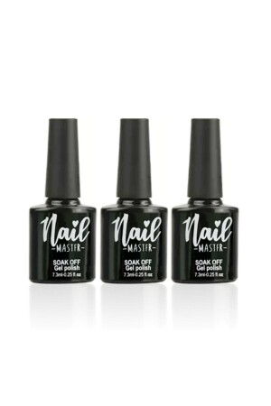 Kalıcı Oje Protez Tırnak Top Coat Base Coat Primer 3lü Set - 1