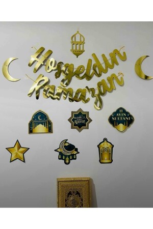 Kaligrafi Banner Hoş Geldin Ramazan Altın Hoşgeldin Ramazan rmzan - 4