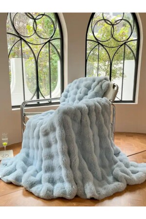 Dicke Kaninchen-Plüsch-TV-Decke, einzeln (1 Stück), Maße 130 x 155, sehr weich, 1 Qualität - Baladi Home