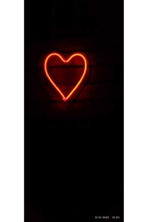 Kalp Neon Led Gece Lambası Dekoratif Tasarım Hediyelik Aşk Kırmızı Renk 1125834 - 4