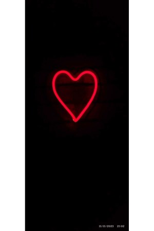 Kalp Neon Led Gece Lambası Dekoratif Tasarım Hediyelik Aşk Kırmızı Renk 1125834 - 6