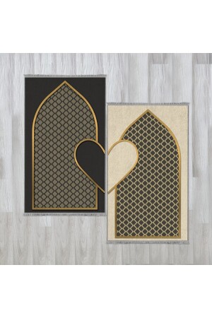 مقهى صلاة زوجين من قلوب MNZ طباعة رقمية غسيل المعدة المقدمة مقهى صلاة 80 × 130 - BİLECENHOME