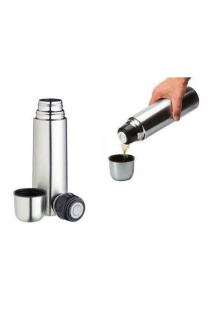 Kalt-Heiß-Halter für Tee, Kaffee, Wasser, Thermoskanne mit Deckel, Campinggerät, 350 ml, ANKALM-5493-9984 - 4