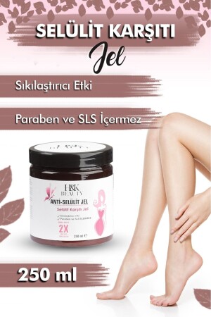 Kaltes Gel zum Abnehmen, straffend, gegen Cellulite und Dehnungsstreifen, regionales Abnehmen, 250 ml - 1