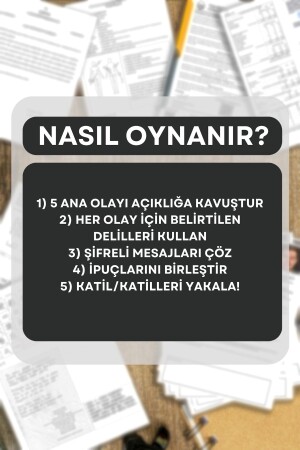 Kanlı Sevgililer Günü - Dedektif Oyunu - Dedektiflik Oyunu - Kutu Oyunu - Cinayet Oyunu - Zeka Oyunu - 6