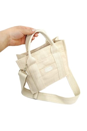 Kanvas Mini Tote Çanta 25x20cm kmt - 3