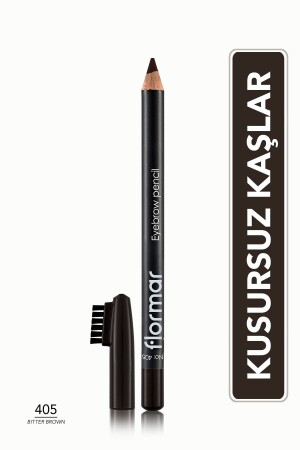 Kapağı Fırçalı Kaş Kalemi (Kahve) - Eyebrow Pencil - 405 Bitter Brown - 8690604278701 - 2