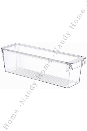 Kapaklı Mini Tall Clear Buzdolabı & Dolap İçi Düzenleyici Organizer - 3 Adet NDY-EP-615 - 5