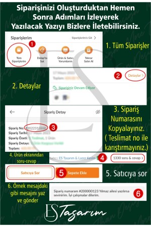 Kapı Süsü Kişiye Özel Isimli Dekoratif Gold Pleksi Dış Kapı Süsü eslazer01 - 4