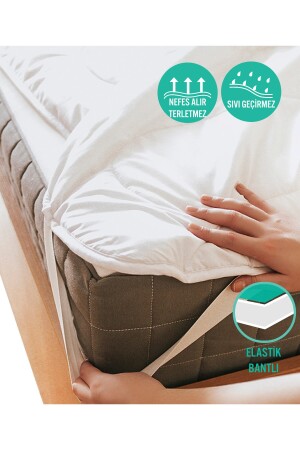 Kapitone Elastik Bantlı Su Sıvı Geçirmez Yatak Koruyucu Alez Kapitone Elastik Bantlı Alez ( 9 Ebat ) - CARETEX