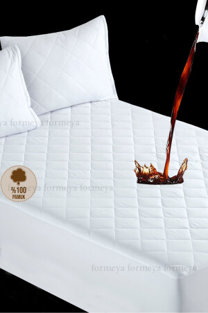 Kapitone Fitted Full Kenar Su Sıvı Geçirmez %100 Pamuk Yatak Koruyucu Alez Tek Çift Battal 10 Ebat - Formeya