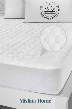 Kapitone Pamuklu Fitted Full Kenar Sıvı Su Geçirmez Bebek Çocuk Yatak Koruyucu Alezi - Mislina Home