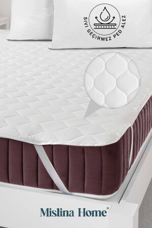 Kapitone Pamuklu Köşe Lastikli Ped Sıvı Su Geçirmez Bebek Çocuk Yatak Koruyucu Alezi 152-20-021 - Mislina Home