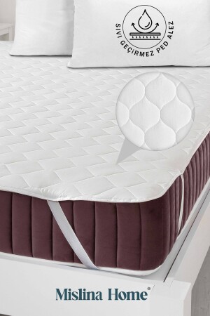 Kapitone Pamuklu Köşe Lastikli Ped Sıvı Su Geçirmez Bebek Çocuk Yatak Koruyucu Alezi - Mislina Home