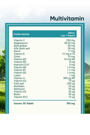 Kapsel-Nahrungsergänzungsmittel mit Multivitamin - 3