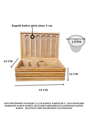 Kapselkaffeeständer Nespresso & Jacobs kompatible Kapselkaffee- und Teebeutelbox Kaffeebox aus Holz CVZKS58 - 8