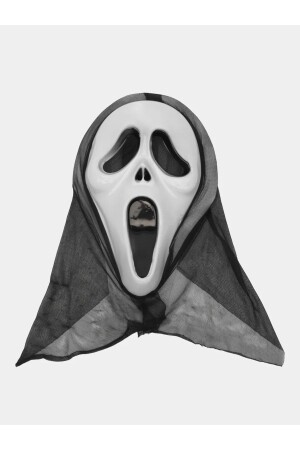 Kapşonlu Çığlık Maskesi Scream Maskesi - Hayalet Maskesi 33x21 cm - Shopzum