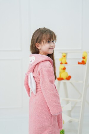 Kapşonlu Kız Erkek Çocuk Bornozu Pamuklu TKSMDJR100 - TEKSMODA