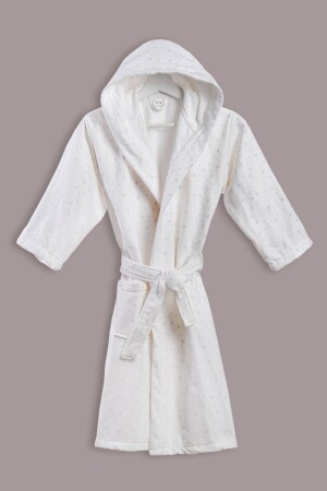 Mit Kapuze – 100 % Baumwolle – gemusterter Baby-/Kinderbademantel und Morgenmantel aus Musselinstoff - Modelhome