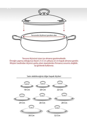 Karaca Granit und Stahl 18 cm Pyrex mit Glasabdeckung und Griff 1700018 - 3