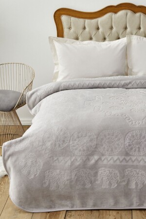 غطاء من الفيل النور الرمادي المزدوج الرقيق - Karaca Home