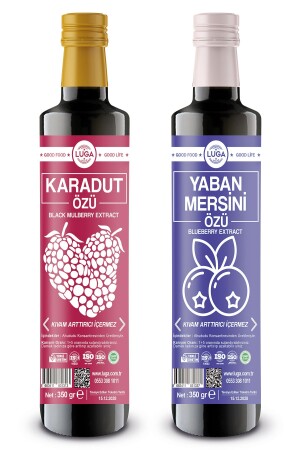 Karadut Özü & Yaban Mersini Özü - Toplam 700 gr Black Mulberry & Blueberry Extract - 1