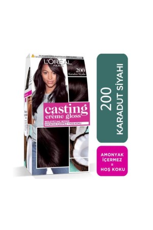 Karadut Siyahı Saç Boyası - Casting Creme Gloss 200 3600523302895 LOREALCSTNG - 1