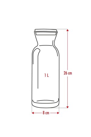 Karaffe und Krug mit Korkdeckel 1. 5 l (passt in das Türregal des Kühlschranks) - 6