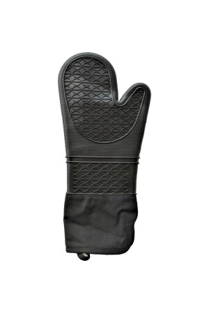 Karamela Büyük Boy 40 Cm Silikon Fırın Eldiveni Siyah Png-1502 - Penguen
