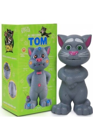 Kararlı Konuşan Kedi Tom Ses Kaydeden Müzikli 23 Cm ALVEB571 - 1