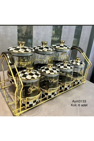 Kariertes 7-teiliges Gewürzglas 5281528655467 - 3