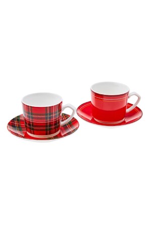 Kariertes Kaffeetassen-Set für 2 Personen 80 ml 153. 03. 06. 5268 - 5