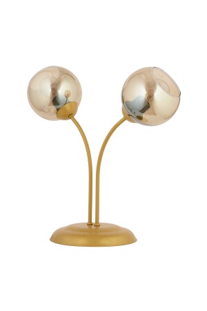 Karin 2Li Gold Wohnzimmer-Schlafzimmer Lampenschirm Modernes Design Tischlampe 3599-1M-GD - 4