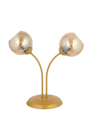 Karin 2Li Gold Wohnzimmer-Schlafzimmer Lampenschirm Modernes Design Tischlampe 3599-1M-GD - 5