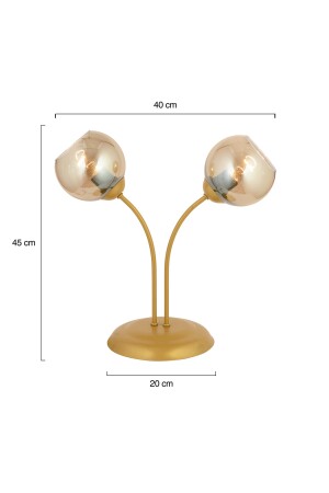 Karin 2Li Gold Wohnzimmer-Schlafzimmer Lampenschirm Modernes Design Tischlampe 3599-1M-GD - 7