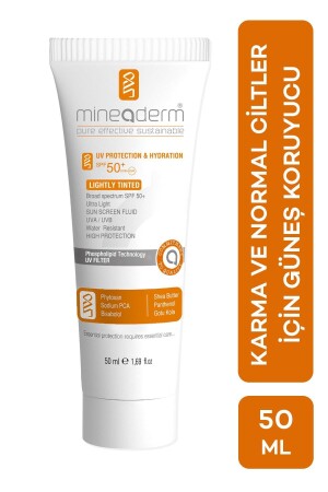 Karma Ve Normal Ciltler Için Renkli Güneş Koruyucu -uv Protection & Hydration Spf50- Lightly Tinted 8680525350853 - 2