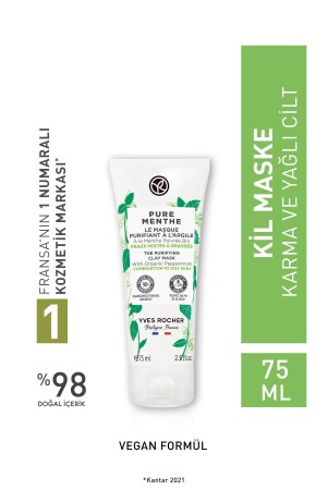 Karma Ve Yağlı Ciltler Için Pure Menthe Kil Maske-75 ml 97189 - 2