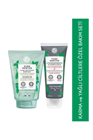 Karma-Yağlı Ciltler Orjinal Boy Temizleme Jeli- Kömür Maske Seti - Yves Rocher