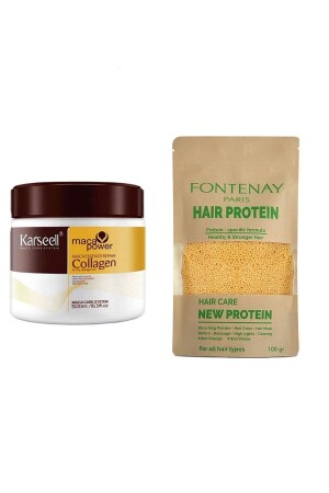 Karseell Proteinli Saç Maskesi- Hair Protein - Saç Bakım Proteini 2'Li Set - 1