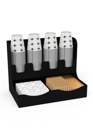 Karton Bardaklık-karton Bardak Standı - Bardak Şeker Karıştırıcı-organizer Raf 202102000009 - decorelax