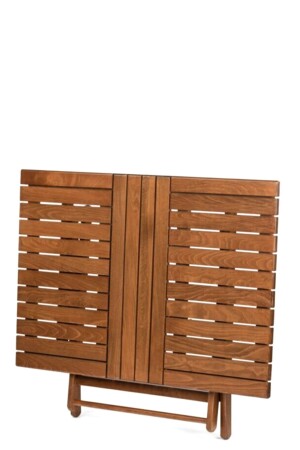 Kaş Balkontisch 80x120 - Klappbarer Gartentisch aus Holz BHCMASATN80x120 - 2