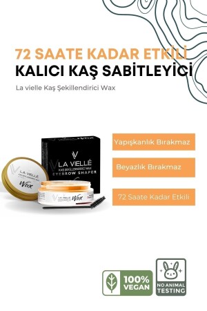 Kaş Sabitleyici Ve Şekillendirici Keratin - E Vitaminli Ve Badem Yağlı Wax 50ml Eyebrow Shaper Wax - 3