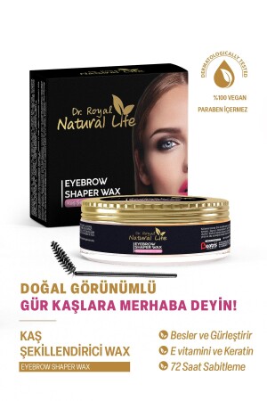 Kaş Sabitleyici Ve Şekillendirici Keratin - E Vitaminli Ve Badem Yağlı Wax 50ml Eyebrow Shaper Wax - 2